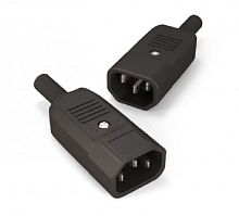 Cетевой штекер на шнур Hyperline IEC 60320 C14 10А 220В 47998 картинка 